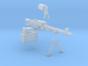 PK Machine Gun in Clear Ultra Fine Detail Plastic