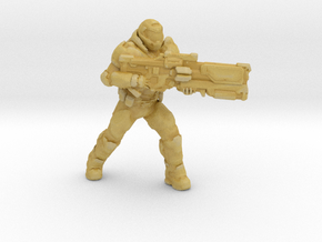 doomguy doom slayer 28mm heroic scale miniature in Tan Fine Detail Plastic