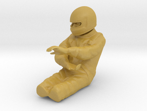1/43 Formula Racing Driver Turning Right in Tan Fine Detail Plastic