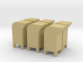6 N-scale USPS Postal Boxes in Tan Fine Detail Plastic