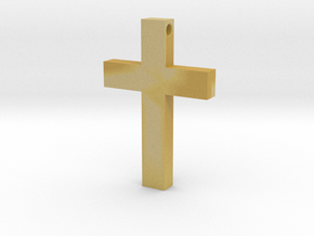 Latin Cross Pendant (Monroe Cross Variation) in Tan Fine Detail Plastic