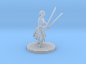 Irina with two lightsabers in Clear Ultra Fine Detail Plastic