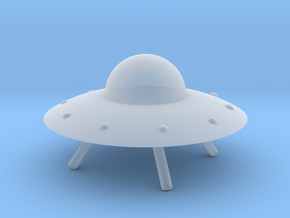 UFO with Landing Gear in Clear Ultra Fine Detail Plastic