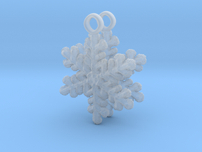 Snowflake Ear Ring Pair in Clear Ultra Fine Detail Plastic
