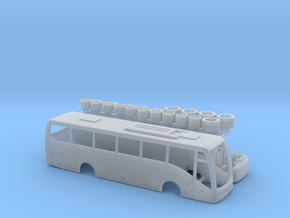 Volvo 9700 bus in Z scale 1:220 in Clear Ultra Fine Detail Plastic
