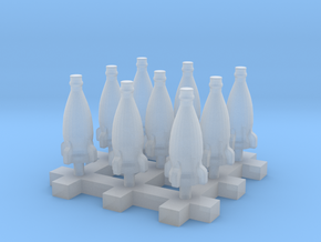 Rocket bottle 1:35 54mm scale 20cm 9pcs in Clear Ultra Fine Detail Plastic