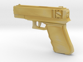 GUN.STL in Tan Fine Detail Plastic
