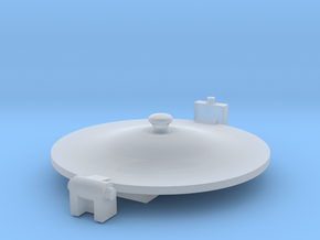 O Scale Austerity Tank Lid [part 8] in Clear Ultra Fine Detail Plastic