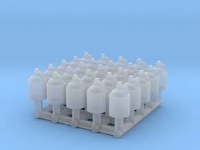 HO scale moonshine jugs in Clear Ultra Fine Detail Plastic