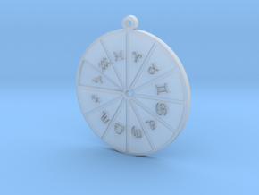 Capricorn - Zodiac Pendant in Clear Ultra Fine Detail Plastic