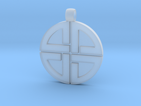 Shield Knot pendant in Clear Ultra Fine Detail Plastic
