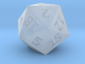 D20 Baffled Cheese Symbol Logo in Clear Ultra Fine Detail Plastic