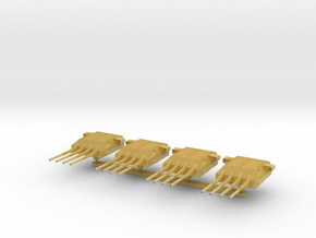 1:700 Quad 380mm Turret for H39 or H40 (Narrow) in Tan Fine Detail Plastic