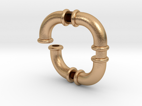Elbow - 6mm Radius 3mm Opening v2 in Natural Bronze