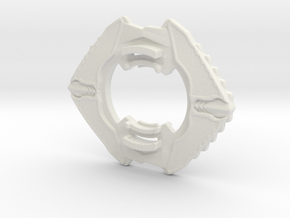 Manta Diver Attack Ring ("Square Edge") in White Natural Versatile Plastic