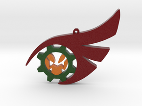 Cloqwork Orange Emblem Pendant in Natural Full Color Nylon 12 (MJF): Medium