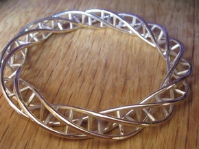 Double DNA Bracelet (63 mm) in Polished Bronze