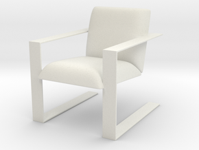 Miniature Luxury Modern Accent Chair in White Natural Versatile Plastic