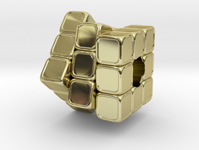 Rubik´s Cube in 18k Gold Plated Brass