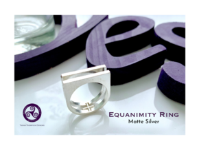 Equanimity Ring in Natural Silver: 6 / 51.5