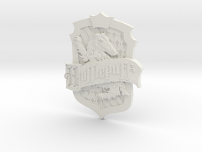 Hufflepuff House Badge - Harry Potter in White Natural Versatile Plastic