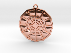 Restoration Emblem 02 Medallion (Sacred Geometry) in Polished Copper