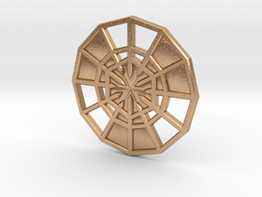 Rejection Emblem CHARM 10 (Sacred Geometry) in Natural Bronze