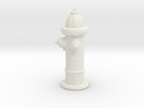 Hydrant in White Natural Versatile Plastic