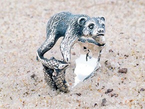 Baby Bear Ring in Antique Silver: 7 / 54