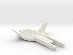 Aerial Flying Transport_enclosed guns v1 in White Natural Versatile Plastic