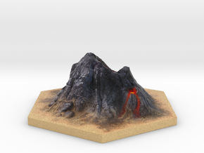 Catan_volcano_hex in Full Color Sandstone