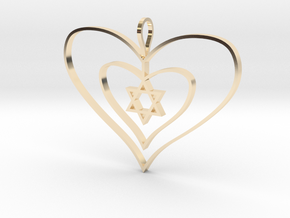 Alba's Heart 01 in 14K Yellow Gold: Extra Large