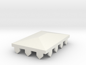 water raft roof (2 seats) in White Natural Versatile Plastic: 1:87 - HO