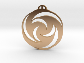 Up Sombourne Hampshire Crop Circle Pendant in Polished Bronze