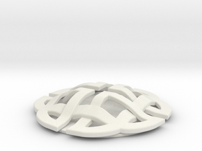 Celtic Knot Medium in White Natural Versatile Plastic