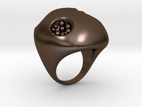 Anello Bomba in Polished Bronze Steel