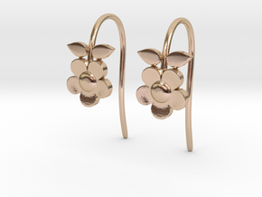 Flower earrings in 9K Rose Gold 