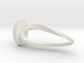 Moebius on Pedestal in White Natural Versatile Plastic
