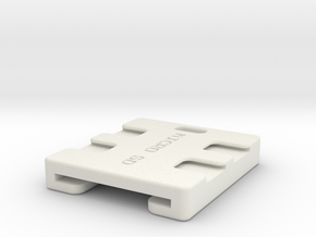 SD and Micro SD Key Fob in White Natural Versatile Plastic