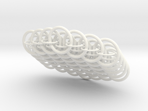 Dragon Scale Chain Maille in White Processed Versatile Plastic