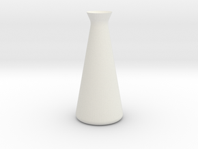 Designer Vase in White Natural Versatile Plastic