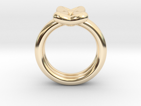 Bowtie Balloon Ring  in 14k Gold Plated Brass