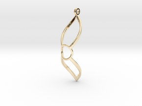 Diamond Loop Pendant (large) in 14k Gold Plated Brass