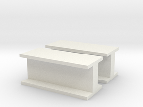 Sump Mounting Feet - Style 1 (pair) in White Natural Versatile Plastic