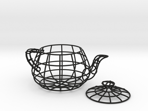 Wireframe teapot in Black Natural Versatile Plastic