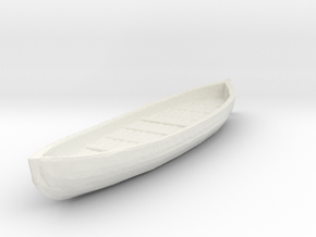 27ft Royal Navy Montagu Whaler in White Natural Versatile Plastic: 1:144