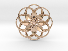 Lotus Flower Pendant in 9K Rose Gold 