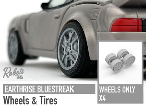 Earthrise Bluestreak Wheels (No Tires) in White Natural Versatile Plastic