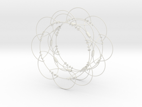 Wire Sphere in White Natural Versatile Plastic