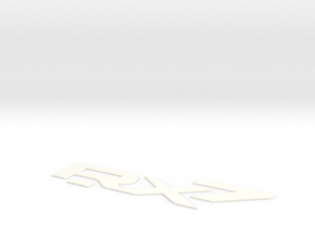RX-7 Classic Rear Badge in White Processed Versatile Plastic